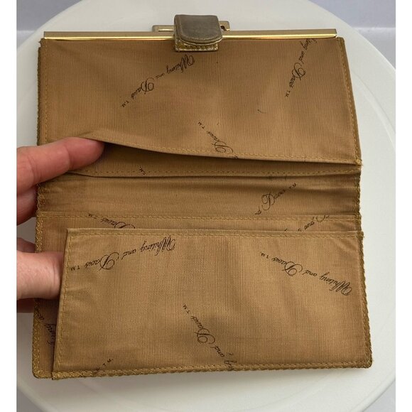 Whiting and Davis Gold Mesh Vintage Wallet Coin Purse Check Book Holder USA - Picture 5 of 8